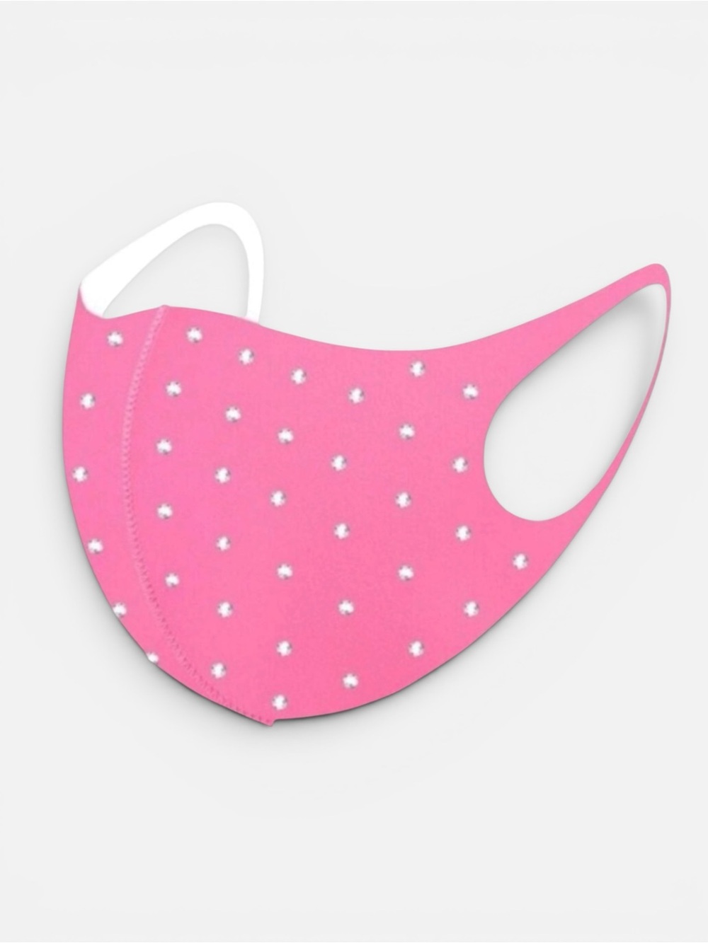 Pink Rhinestone Studded Reusable Face Mask Y2K Barbiecore Glam Festival Mask NWT